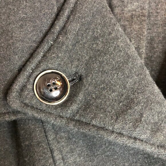 Kenneth Cole Reaction Gray Belted Cotton-Blend Coat Peacoat Style Size L - Picture 5 of 8